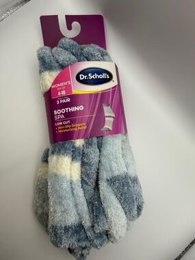 Dr. Scholl's Plush Spa Socks - Blue, Gray, Cream (3 Pack)